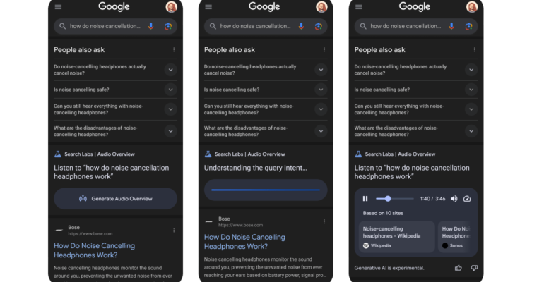 Google’s test turns search results into an AI-generated podcast