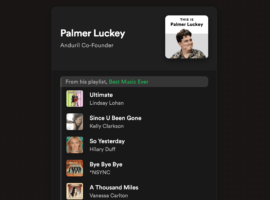 Spotify’s terrible privacy settings just leaked Palmer Luckey’s bops and bangers