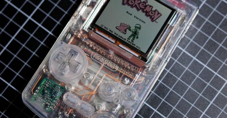 This see-thru Game Boy is a work of art — because she designed a transparent circuit board