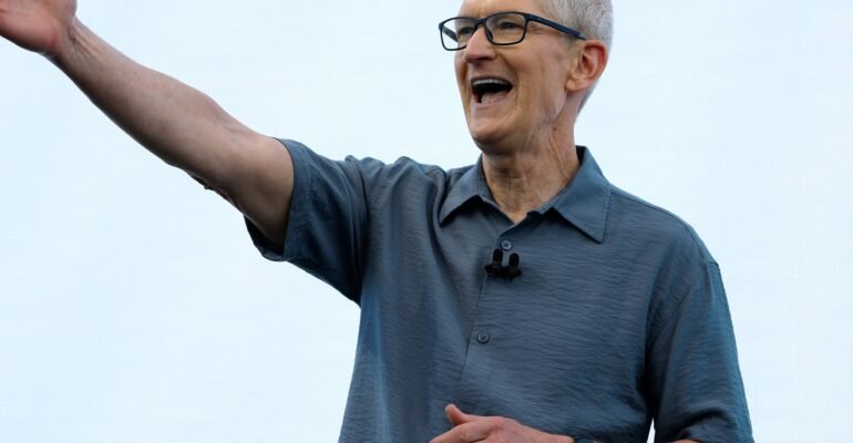 Tim Cook says Apple is ‘open to’ AI acquisitions