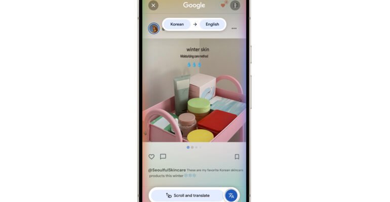 Circle to Search adds continuous translation