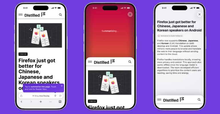 Firefox launches ‘shake to summarize’ on iPhones