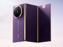 Huawei’s second trifold adds stylus support and purple pleather