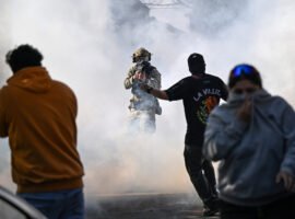 Residents And Protesters Clash With Federal Agents In Chicago, Illinois