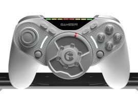 GameSir put a tiny force feedback steering wheel on its new Swift Drive controller