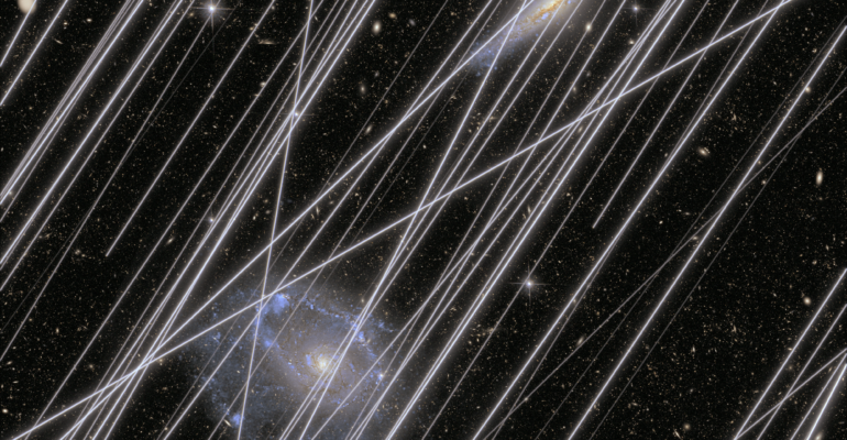 Satellites keep photobombing the Hubble telescope, and it’s getting worse