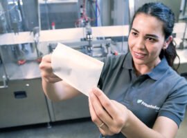 A new manufacturing process uses lasers to seal paper packaging instead of glue