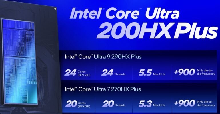 Intel announces Core Ultra 200HX Plus CPUs for high-end gaming laptops