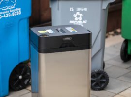 Investigating the 61-pound machine that eats plastic and spits out bricks
