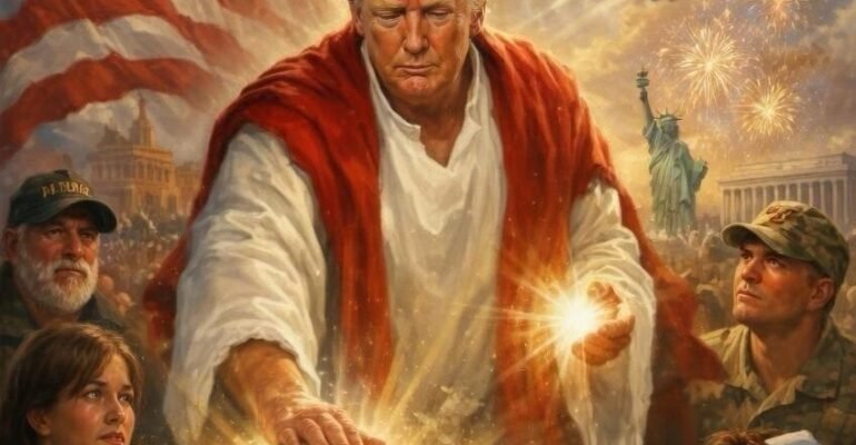Trump’s posting even more AI-generated Trump-Jesus fan art