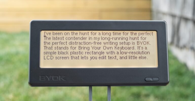 Distraction-free writing gadget BYOK is adding custom extensions