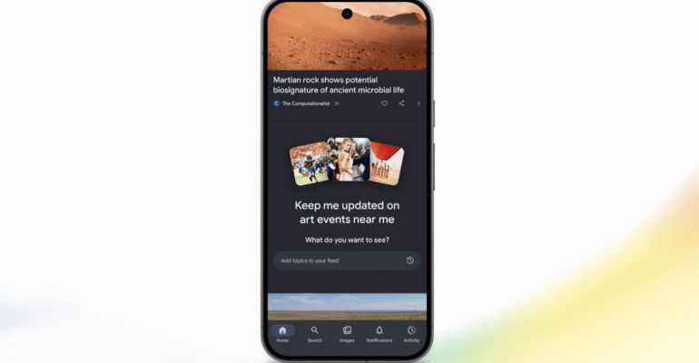 Google Discover is getting an AI chatbot-tuned feed