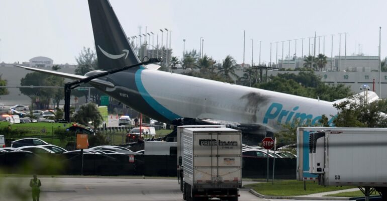 An Amazon cargo plane crashed at Miami International Airport