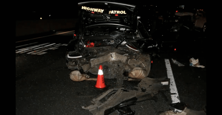 Tesla driver says he was asleep and using FSD when he crashed into highway patrol cars